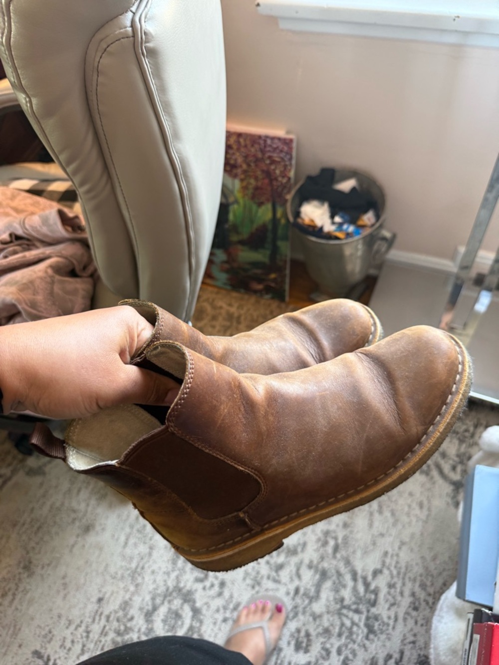 Clarks Men's Brown Leather Chukka Boots